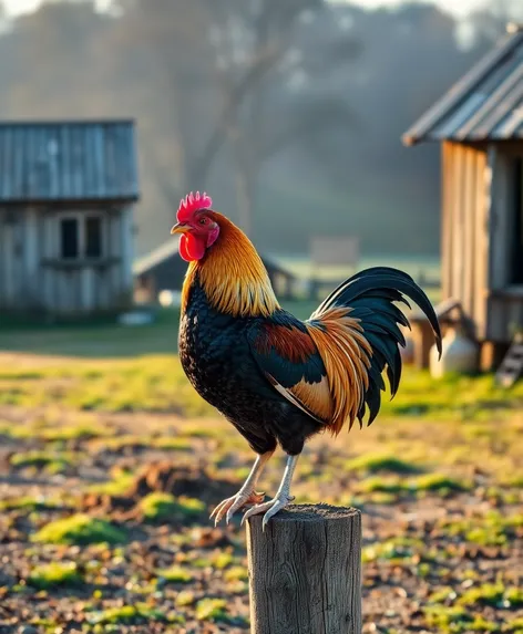 crowing rooster