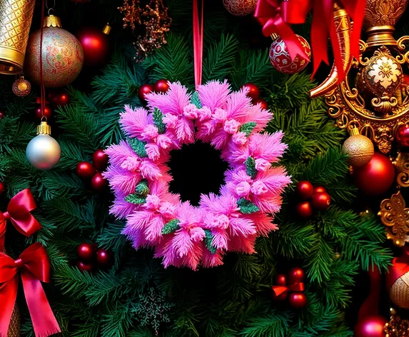 pink christmas wreath