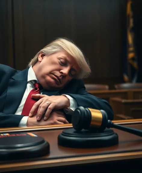 trump sleeping in courtroom