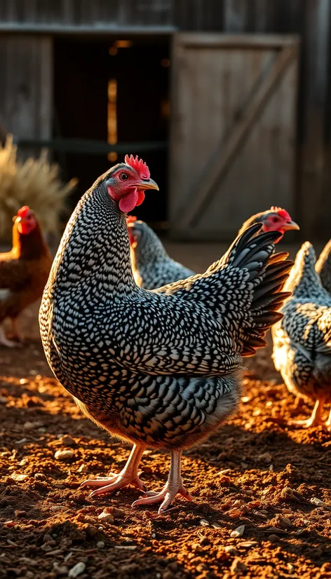 speckled sussex chickens