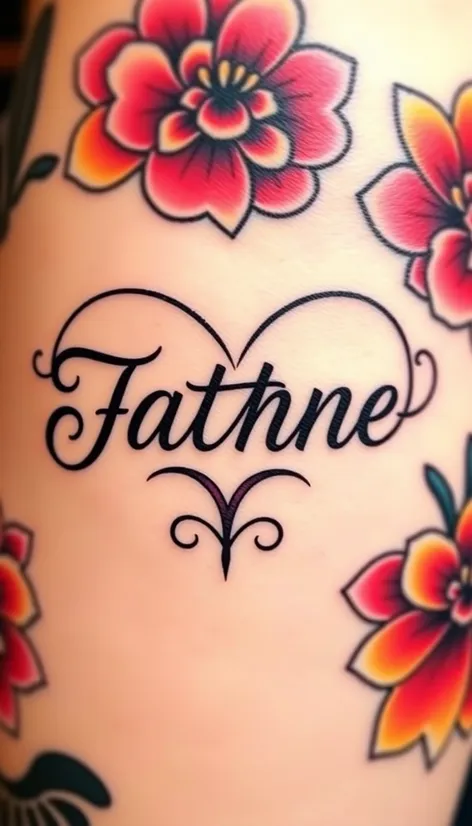 tattoo name in heart