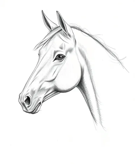 horse sketch drawing