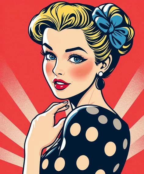 illustration vintage pin up