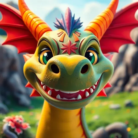 dragon face cartoon