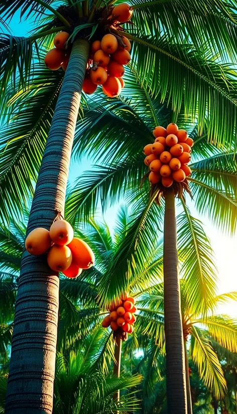 fruit in palm trees