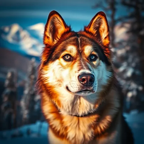 brown husky dog