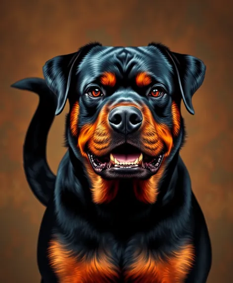 rottweiler with tail