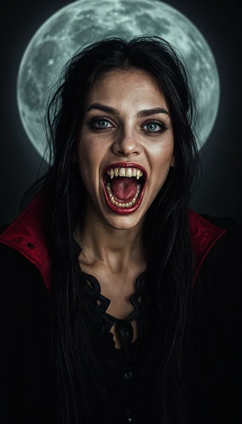 Big fanged teeth vampire