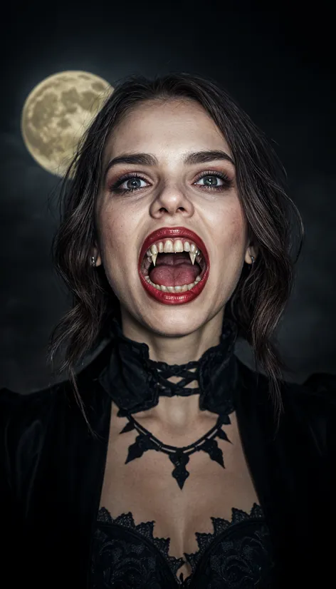 Big fanged teeth vampire