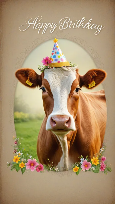 happy birthday cow