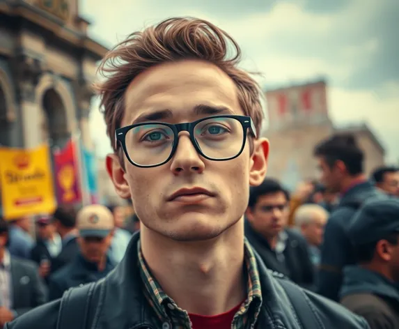 guy wearing glasses