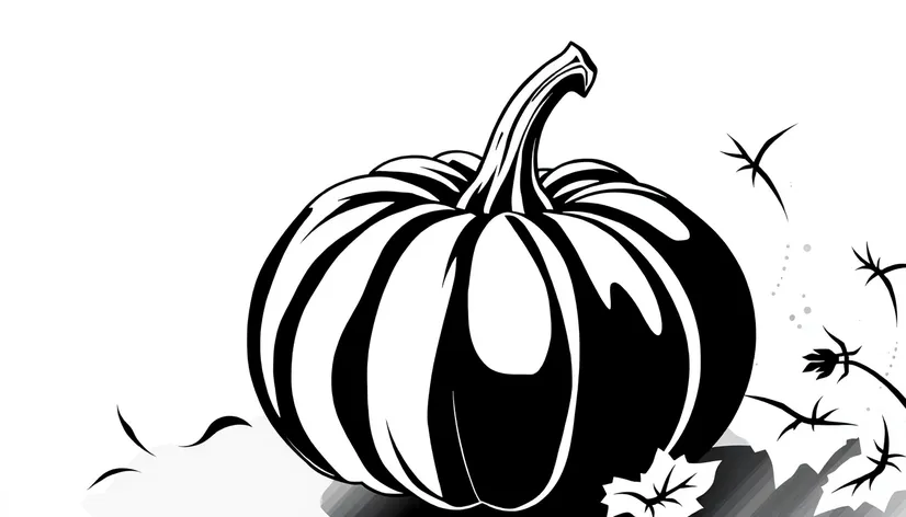 pumpkin clipart black and