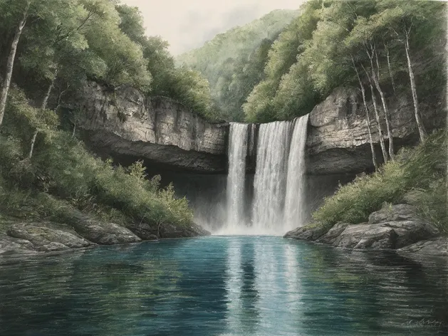 waterfall drawing