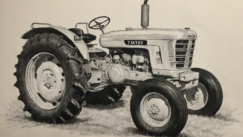 tractor drawing