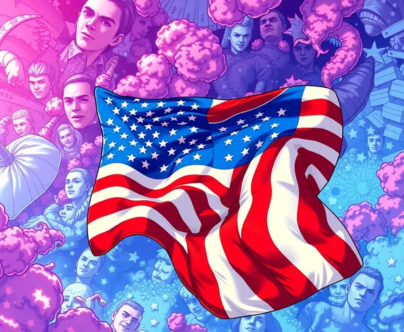 american flag anime