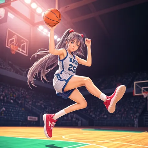 drawing anime female basketball