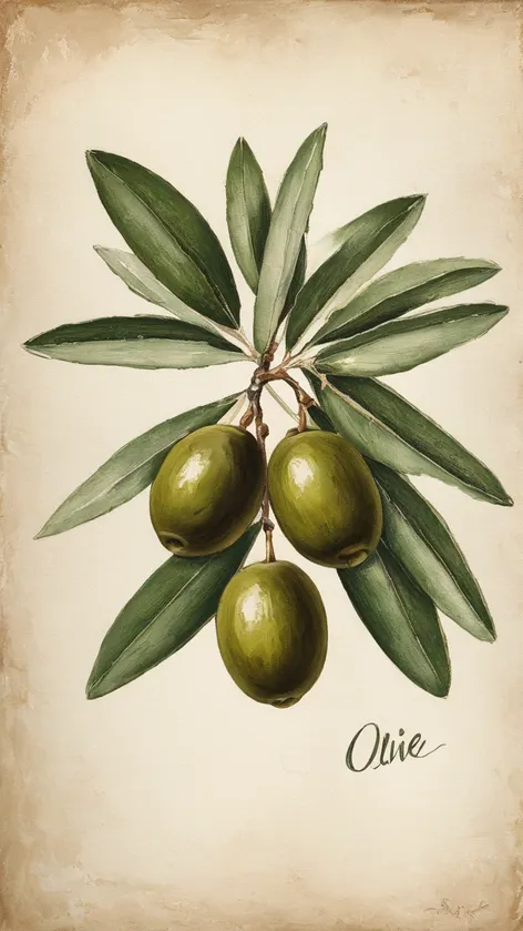 olive branch drawing