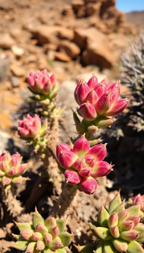 succulents with thorns bud