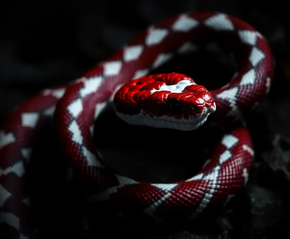 snake red white and