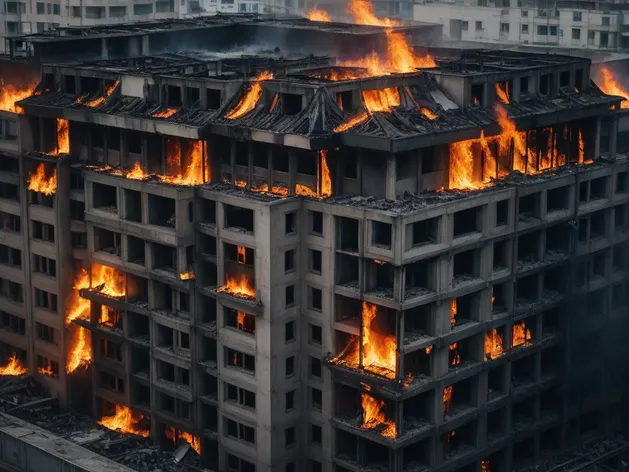 burning building