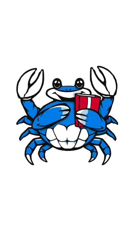 logo design blue crab