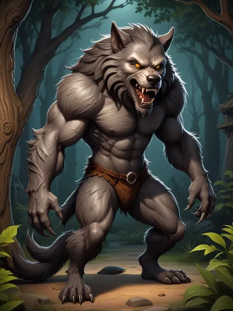 cartoon werewolf