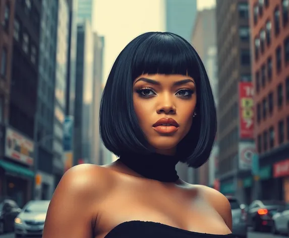 rihanna bob cut