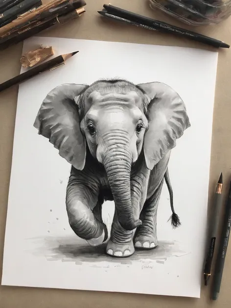 cute elephant drawing