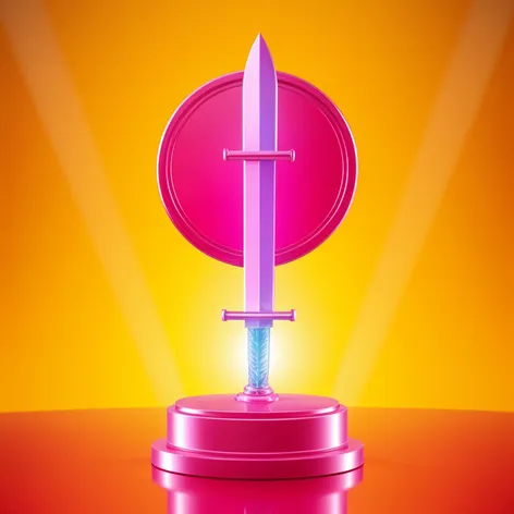 pink sword winner trophy