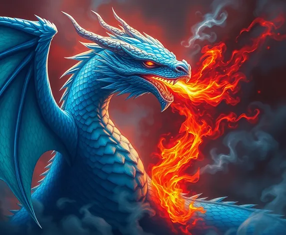 blue dragon fantasy art