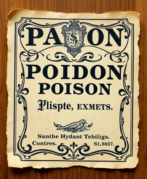 rare antique poison label