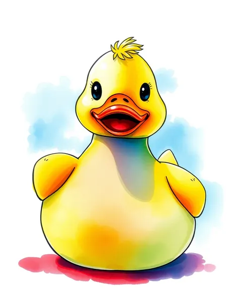 rubber duck drawing front