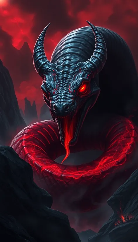 demon snake art