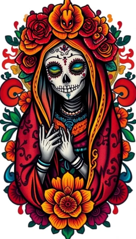 santa muerte tattoos