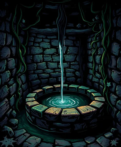 scary water well drawing