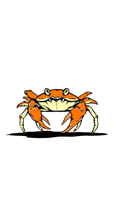 crab line drawing