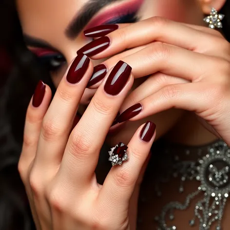 burgundy nail designs