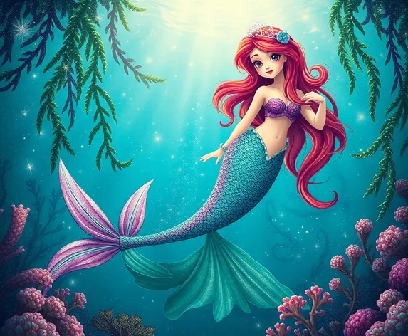 mermaid coloring page