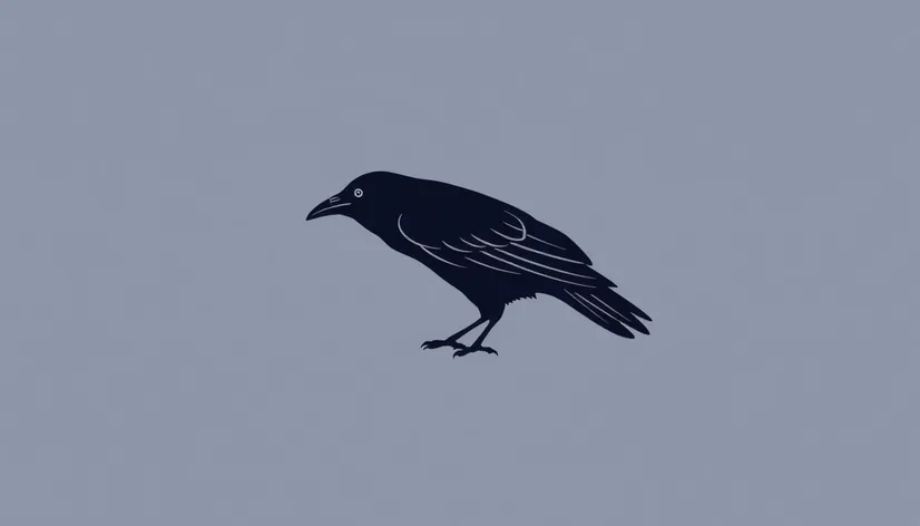 minimalist raven tattoo