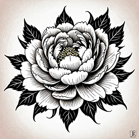 peony flower tattoo