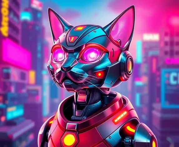 futuristic robot cat