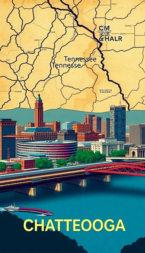 chattanooga tennessee map