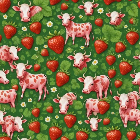 strawberry cow wallpaper