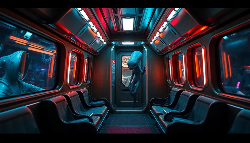 alien on train