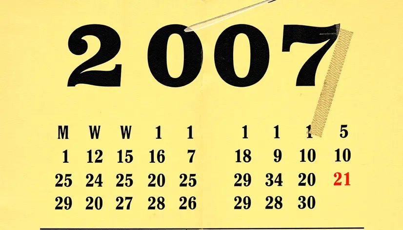 2007 calendar