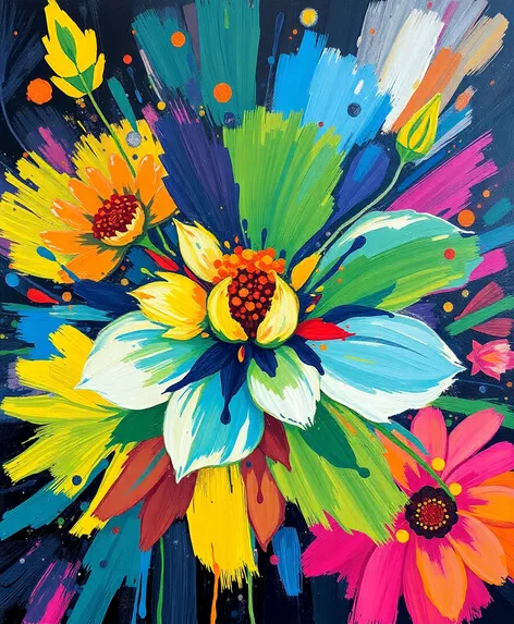 abstract painting floral