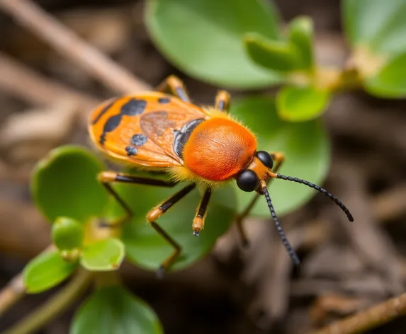 orange and black insect