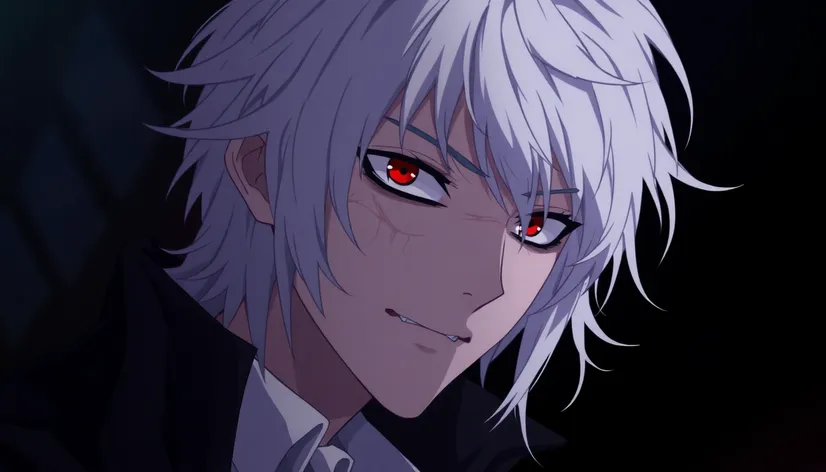 white hair vampire anime