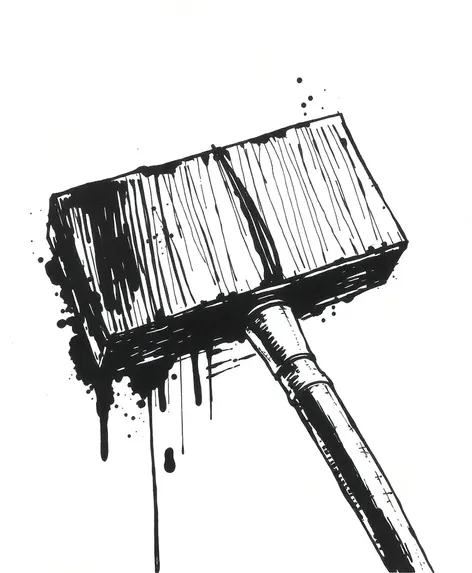 black squeegee drawing