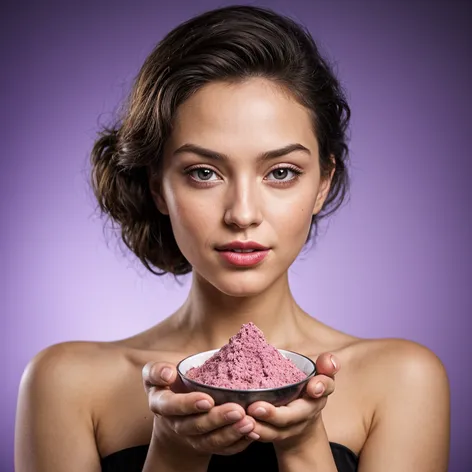 Beautiful woman holding berry